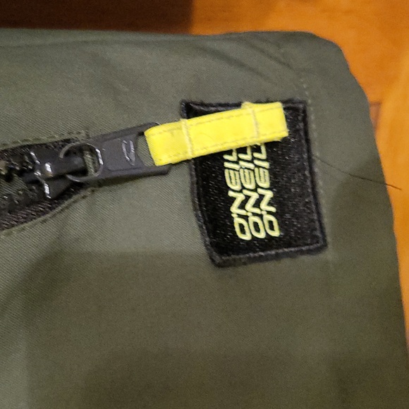 Boys Large 12 Oneill Snow Jacket Lime and Olive - Picture 4 of 9